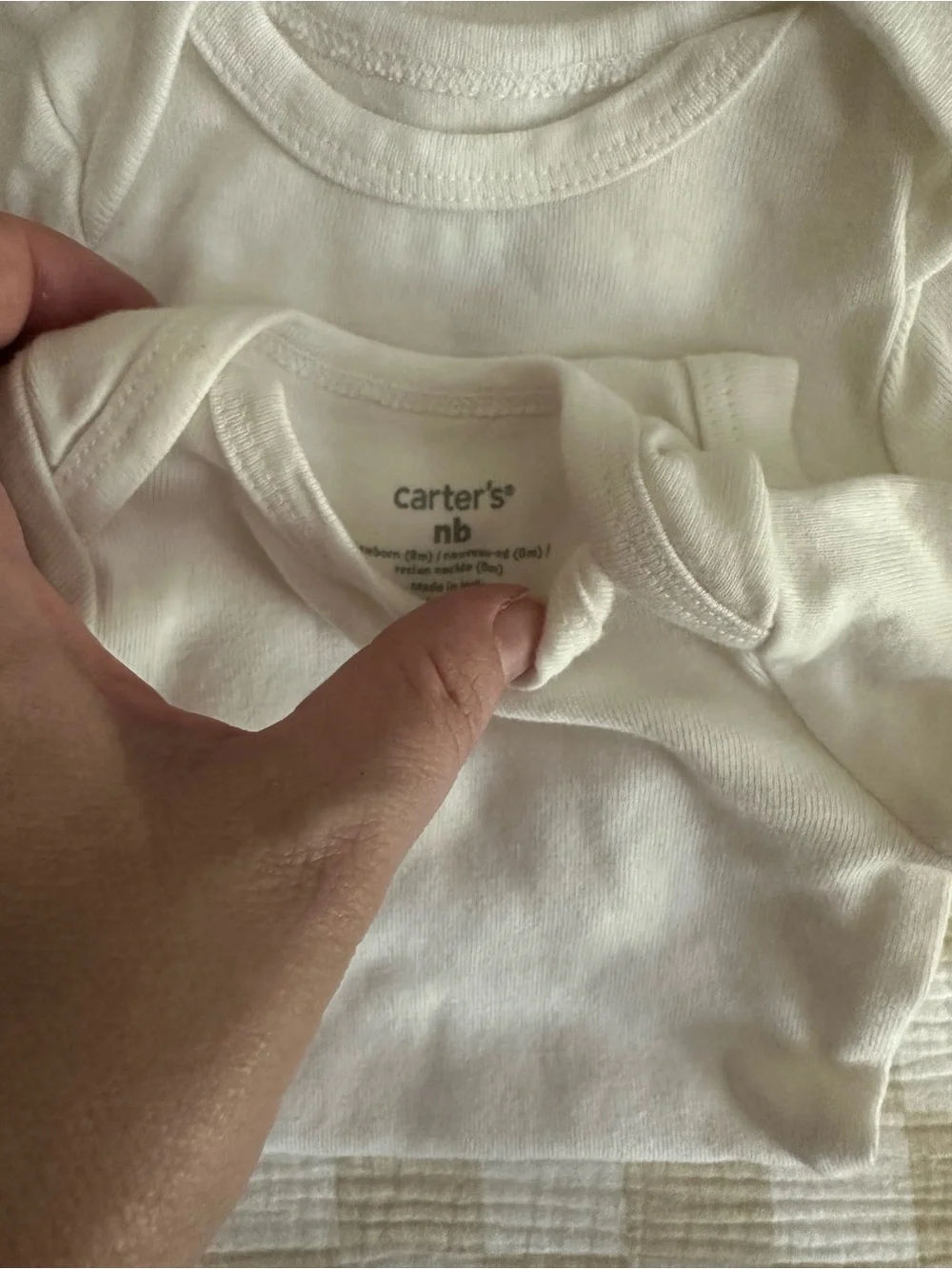 Baby Assorted White Cotton Onesies Multiple Sizes Bundle NB, 0-3, 3-6